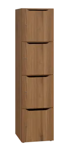 DOMINOU 44 úložná skříň 4-boxová, 1817x450x400 mm, ořech světlý